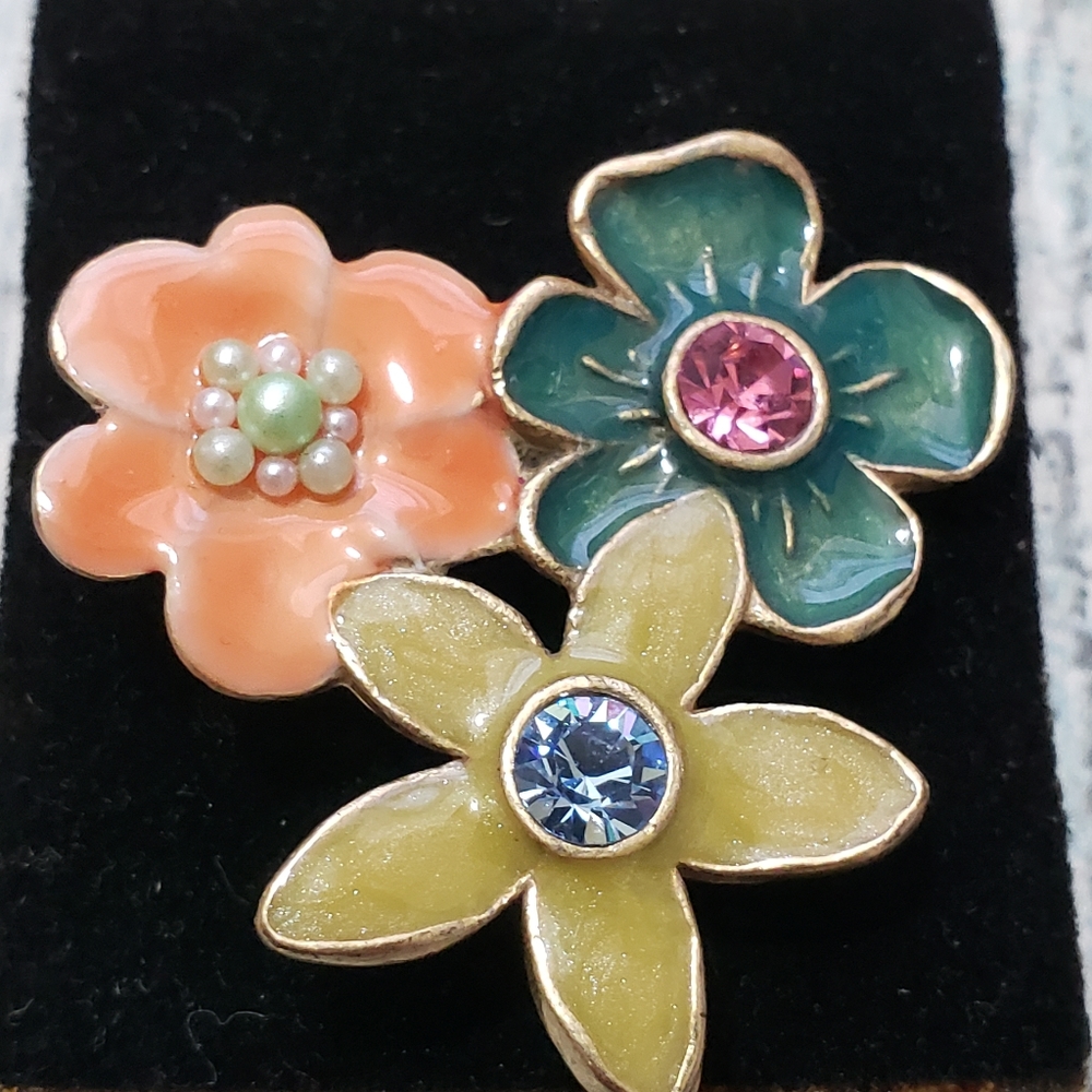 Pilgrim Ajustable Floral Ring.
